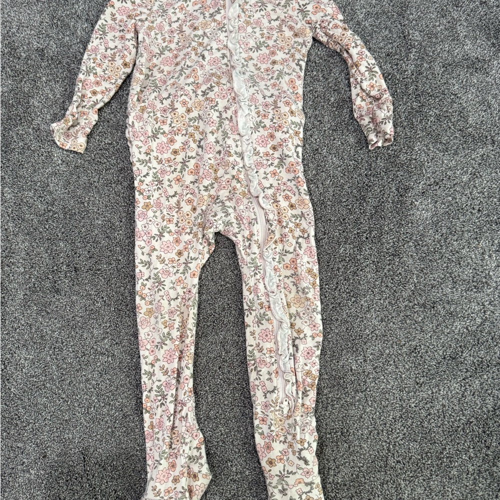 Angel Dear Footie Fall floral 18-24m